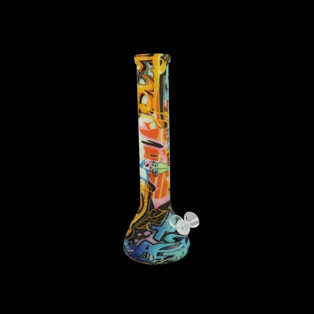 "Chemiluminescence" Glow in the Dark Psychedelic Silicone Bong