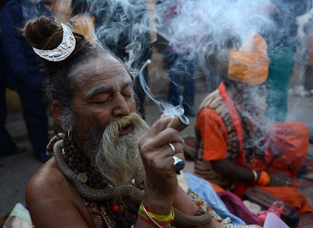 In some Hindu traditions, Shiva not only smoked weed but survived on it.