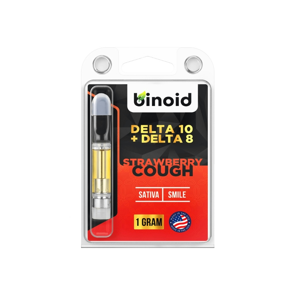 Strawberry Cough Delta 10 + Delta 8 Vape Cartridge