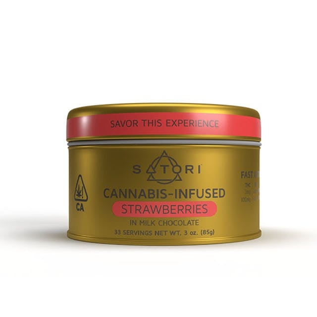 Fast-Acting Cannabis-Infused Strawberries in Milk Chocolate