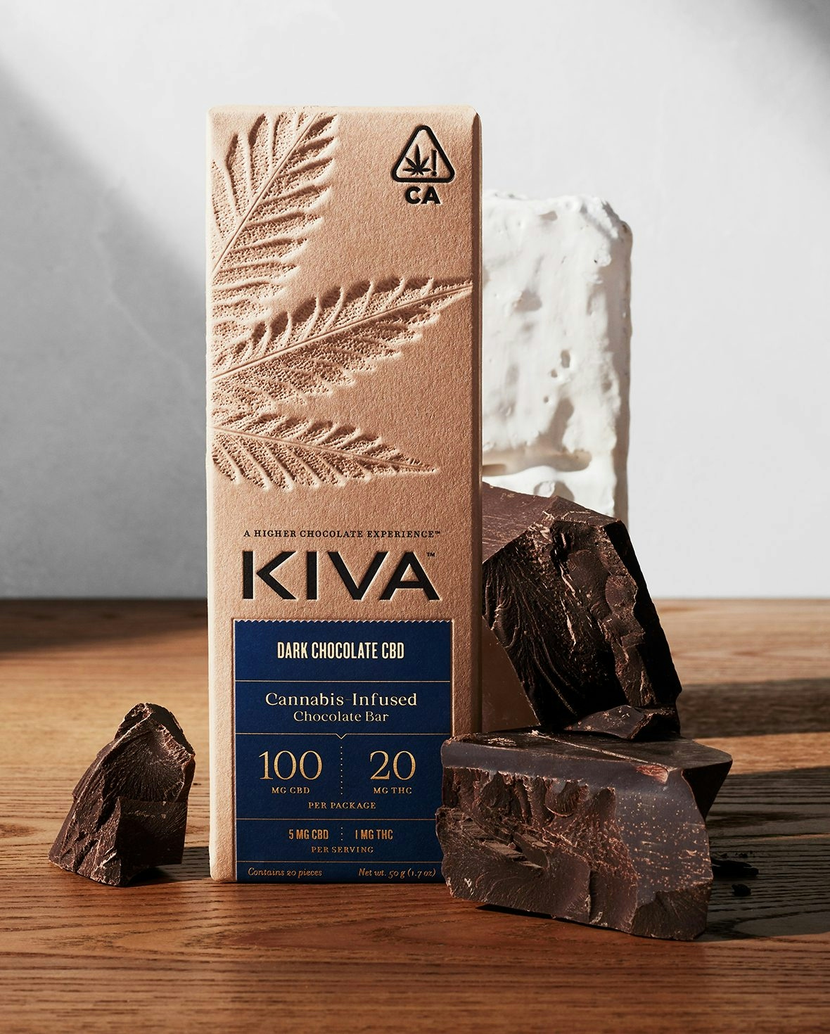Dark Chocolate CBD Kiva Bar