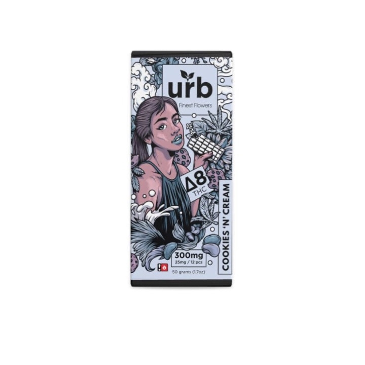 Cookies 'N Cream Delta 8 THC Chocolate Bar