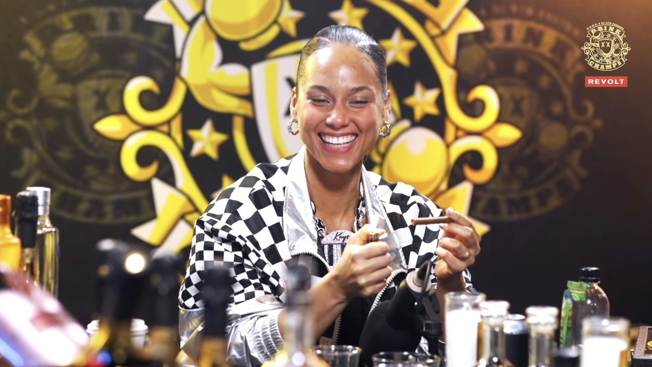 Alicia Keys Becomes First Guest To Smoke ‘Drink Champs’ Official Blunt On The Hit Series