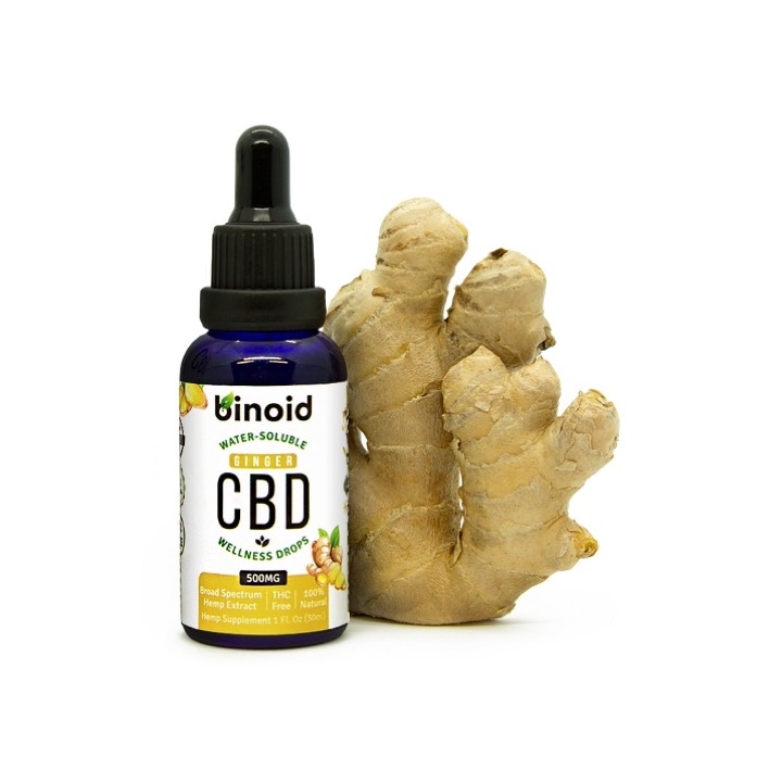 Water-Soluble CBD Drops - Ginger