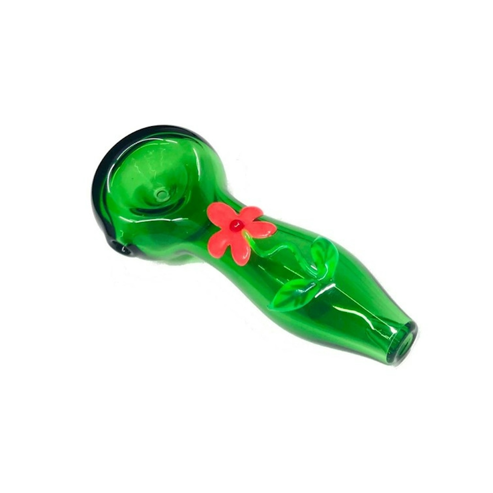 Fat Buddha Glass Glow in the Dark Garden Flower Pipe
