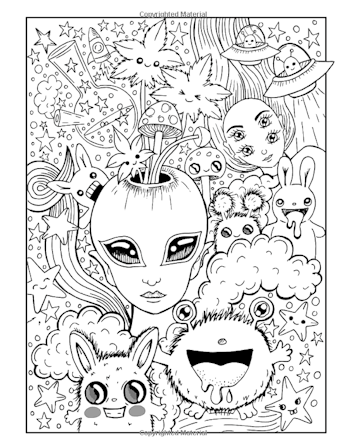 Printable 14 Trippy Stoner Coloring Pages Instant Download Adult Coloring  Bookcraft Supplies, Relaxation, Create, Art, Color (Download Now) 