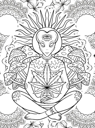 weed coloring page