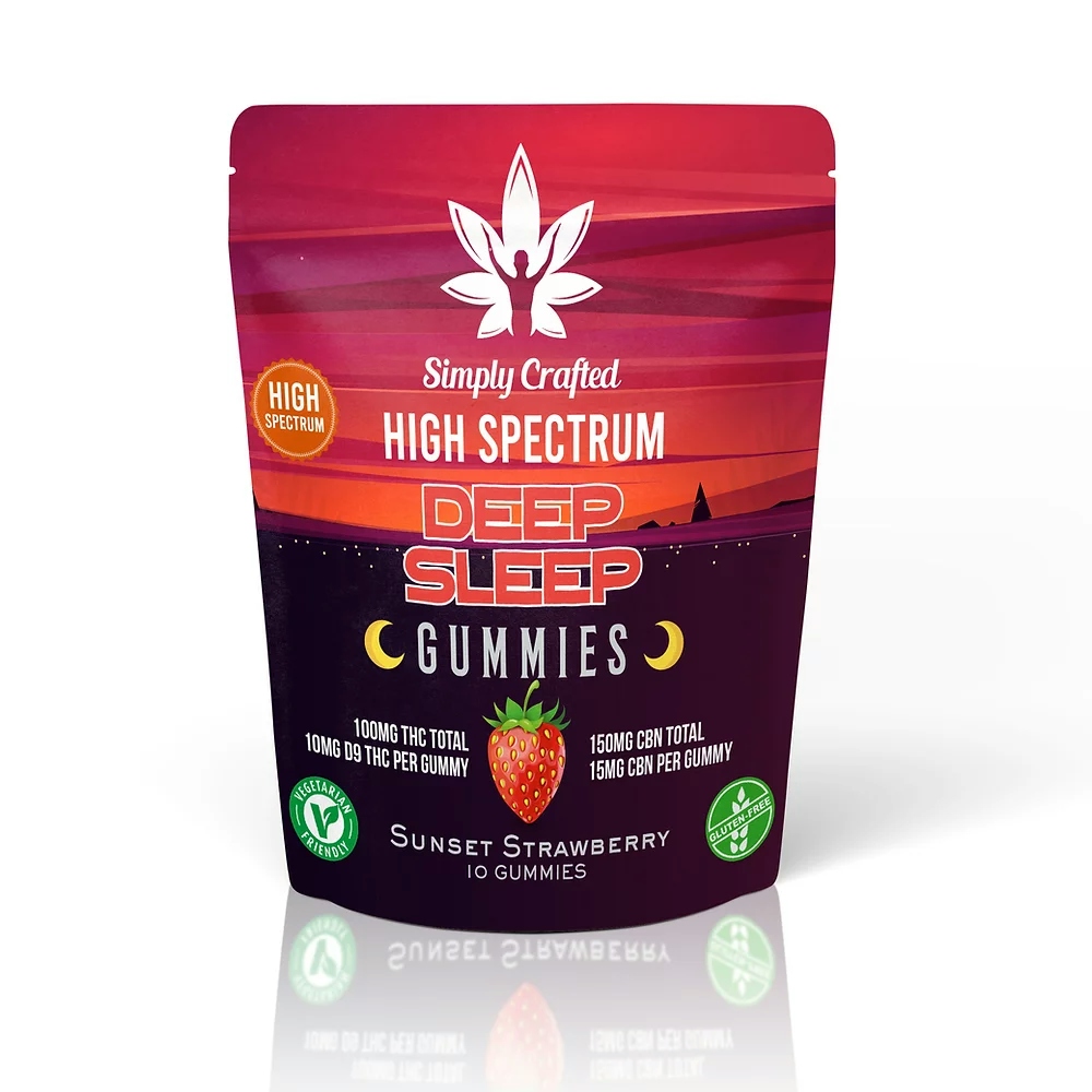 Simply Crafted THC + CBN High Spectrum Deep Sleep Hemp Gummies