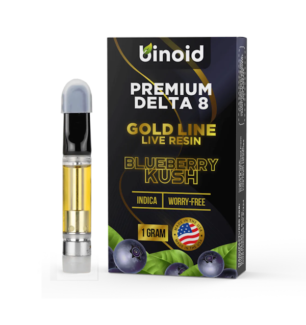 Delta-8 Live Resin Vape Cartridge – Blueberry Kush