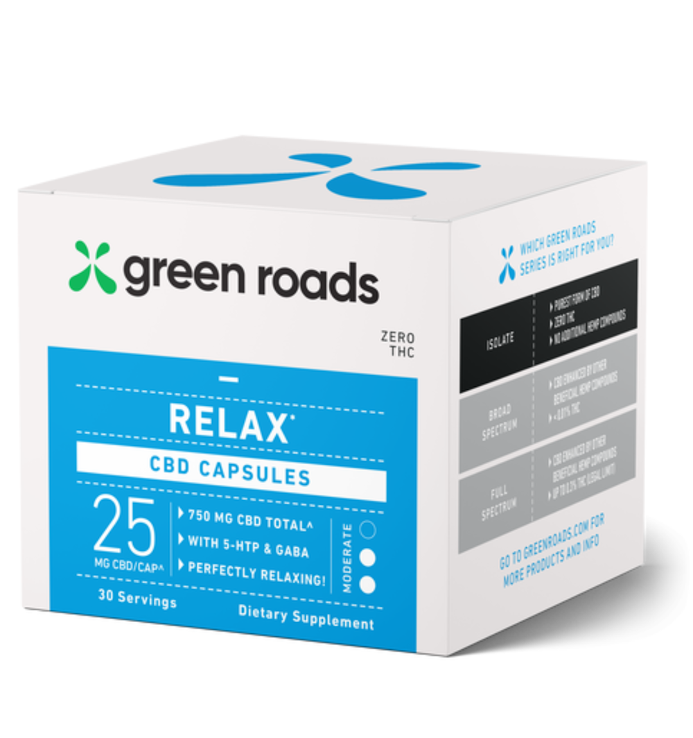 Green Roads Relax Cbd Capsules 30ct 750mg 2492