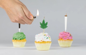 Find Weed-Inspired Birthday Cake Candles, Scented Candles, & Tealights At Highly Curated Candles