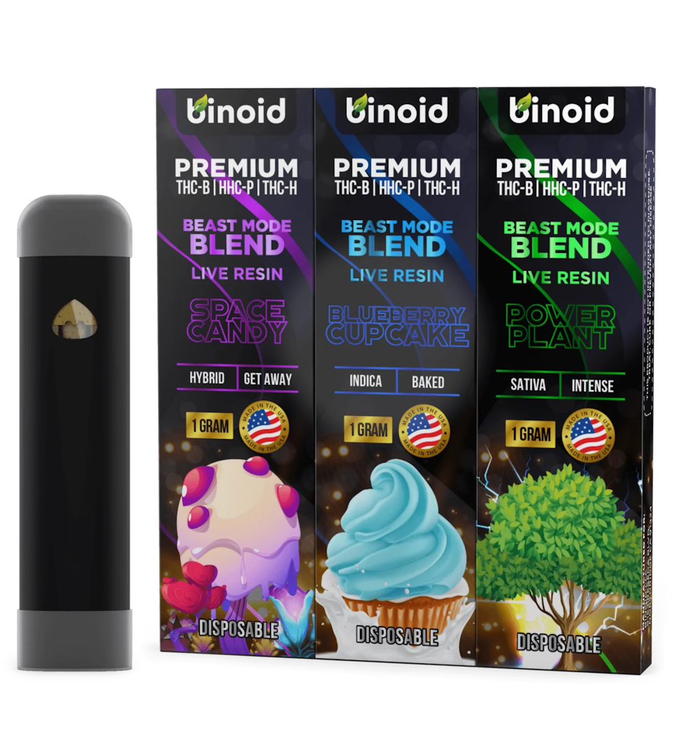 Binoid CBD Beast Mode Blend Live Resin Disposable 3 Pack Combo