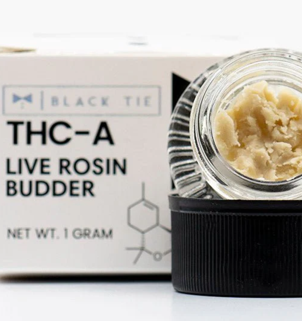 Black Tie CBD THCA Live Rosin Budder Ice Cream Cake