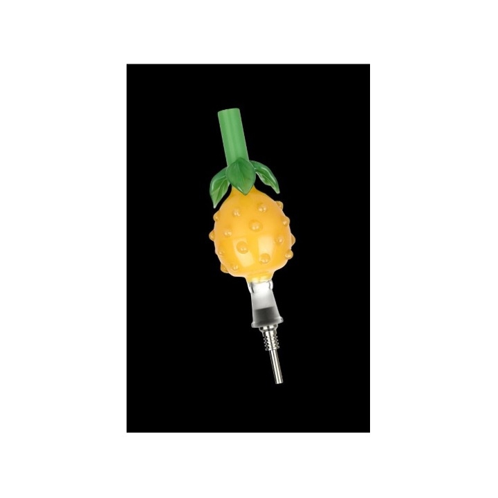 Perky Pineapple Glass Honey Straw
