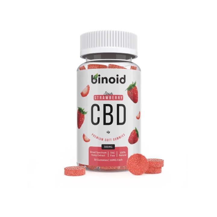 CBD Gummies - Sour Strawberry (300mg)