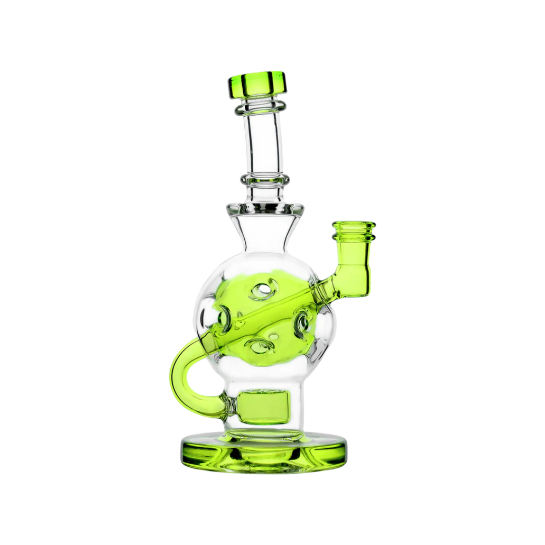 8" Vibrant Beaker Bong With Flower Of Life Percolation