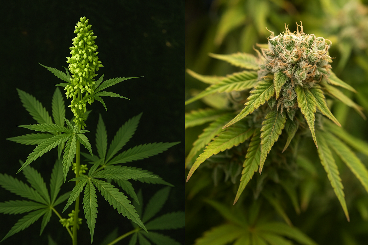 early signs of male plant