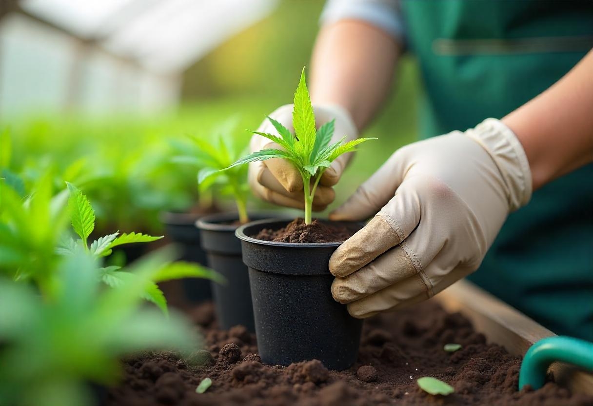 when to transplant cannabis seedlings