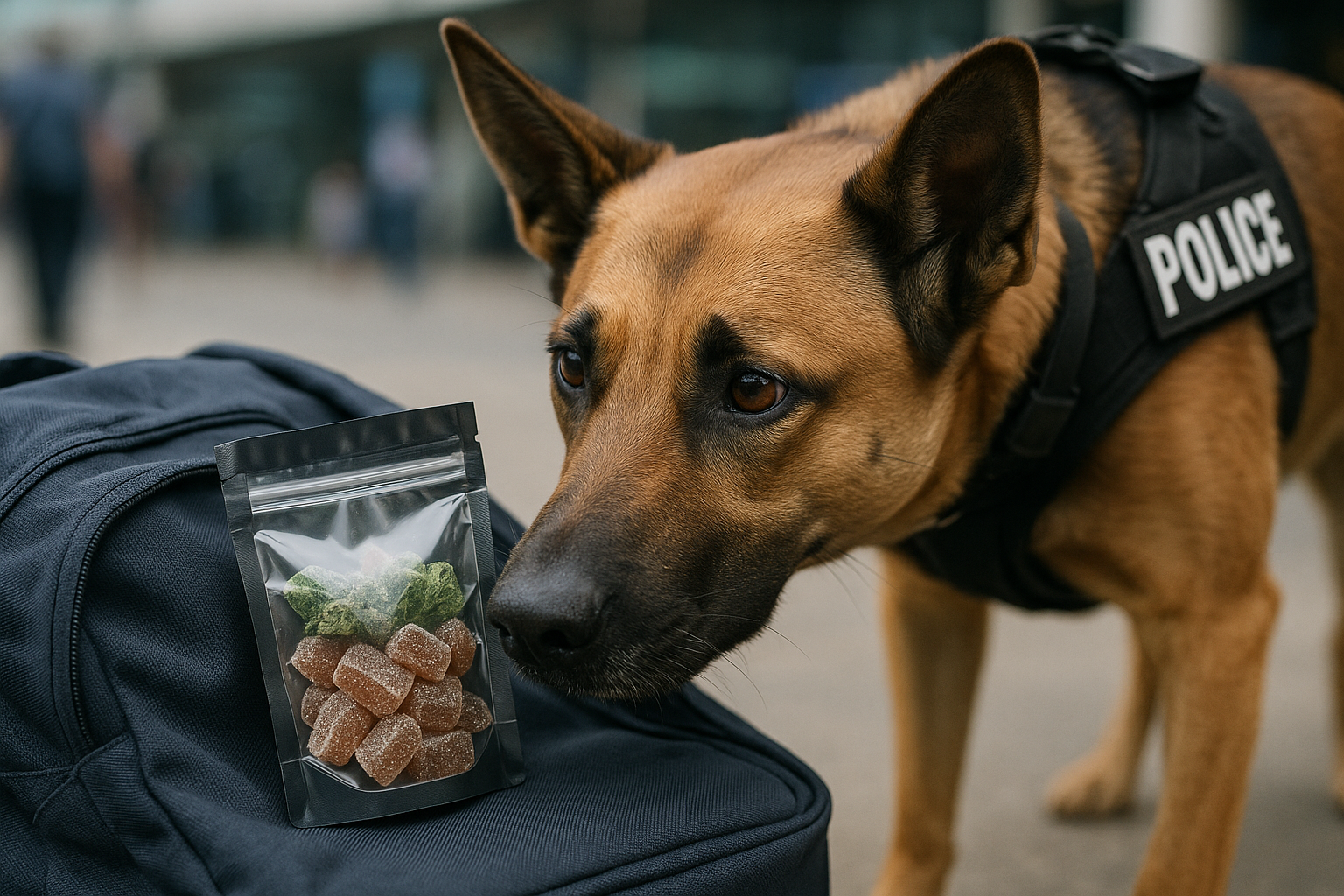 can drug dogs smell edibles