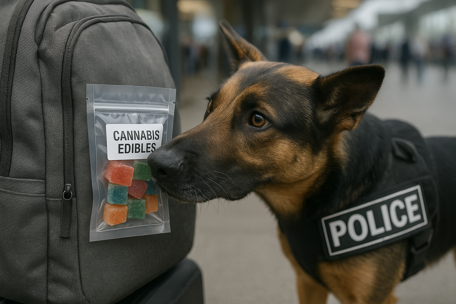 can drug dogs smell edibles