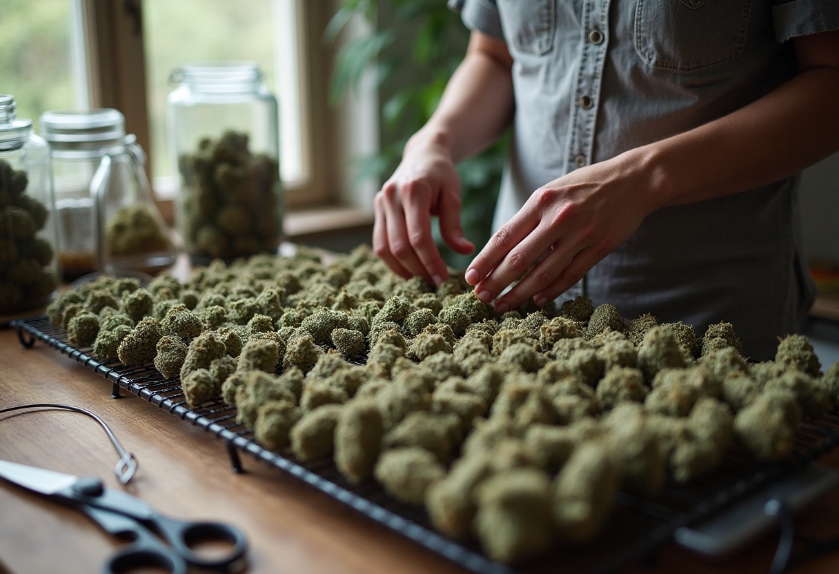 how long to dry buds before jarring