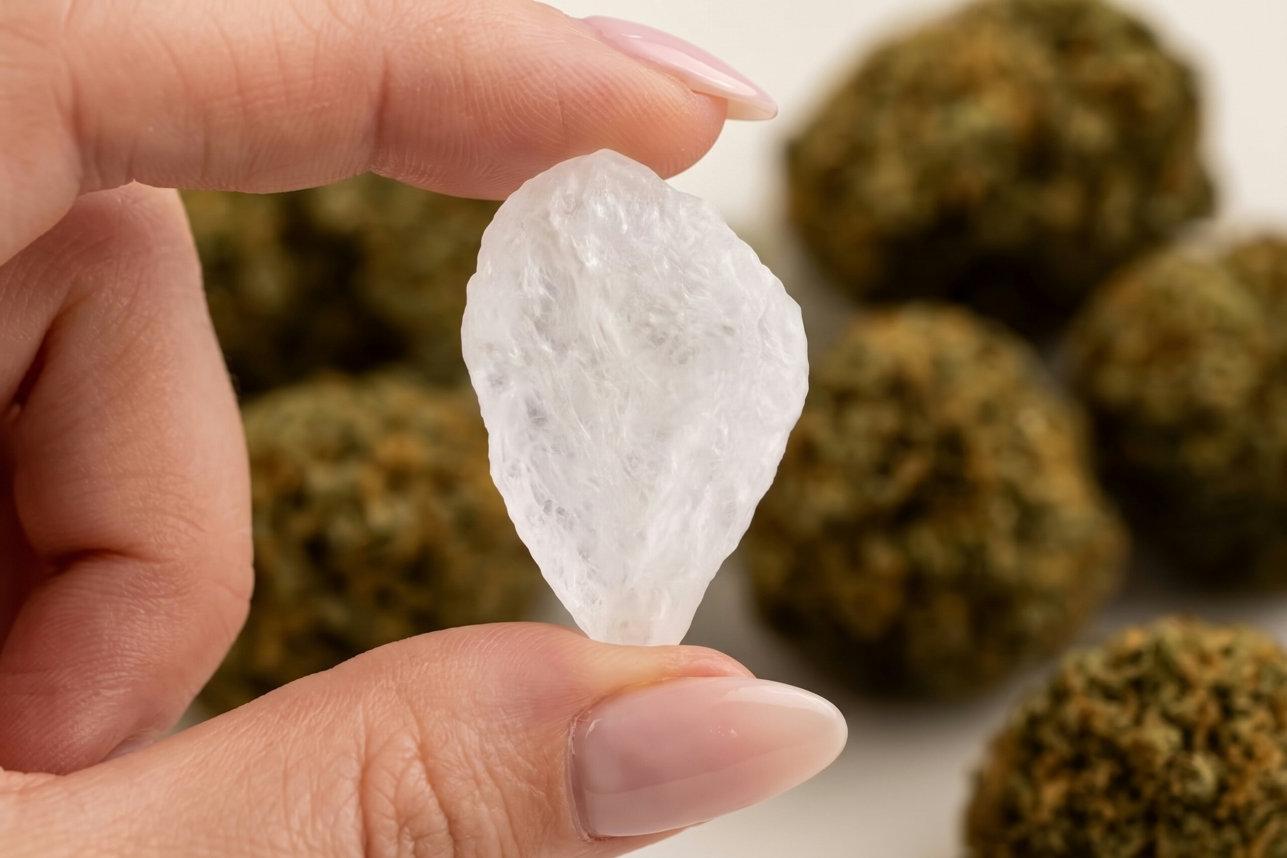 hand holding a thca diamond