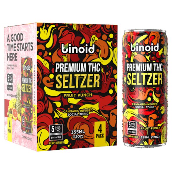 THC Seltzer – Good Vibes Cannabis Drink (4 Pack)