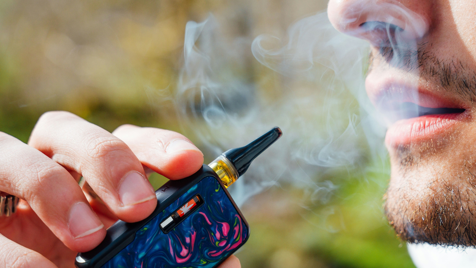 Man smoking a cigarette