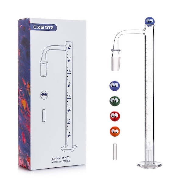 XL Terp Tower Legend Terp Slurper Control Tower Quartz Banger: 14mm Male 90 Degree Angle