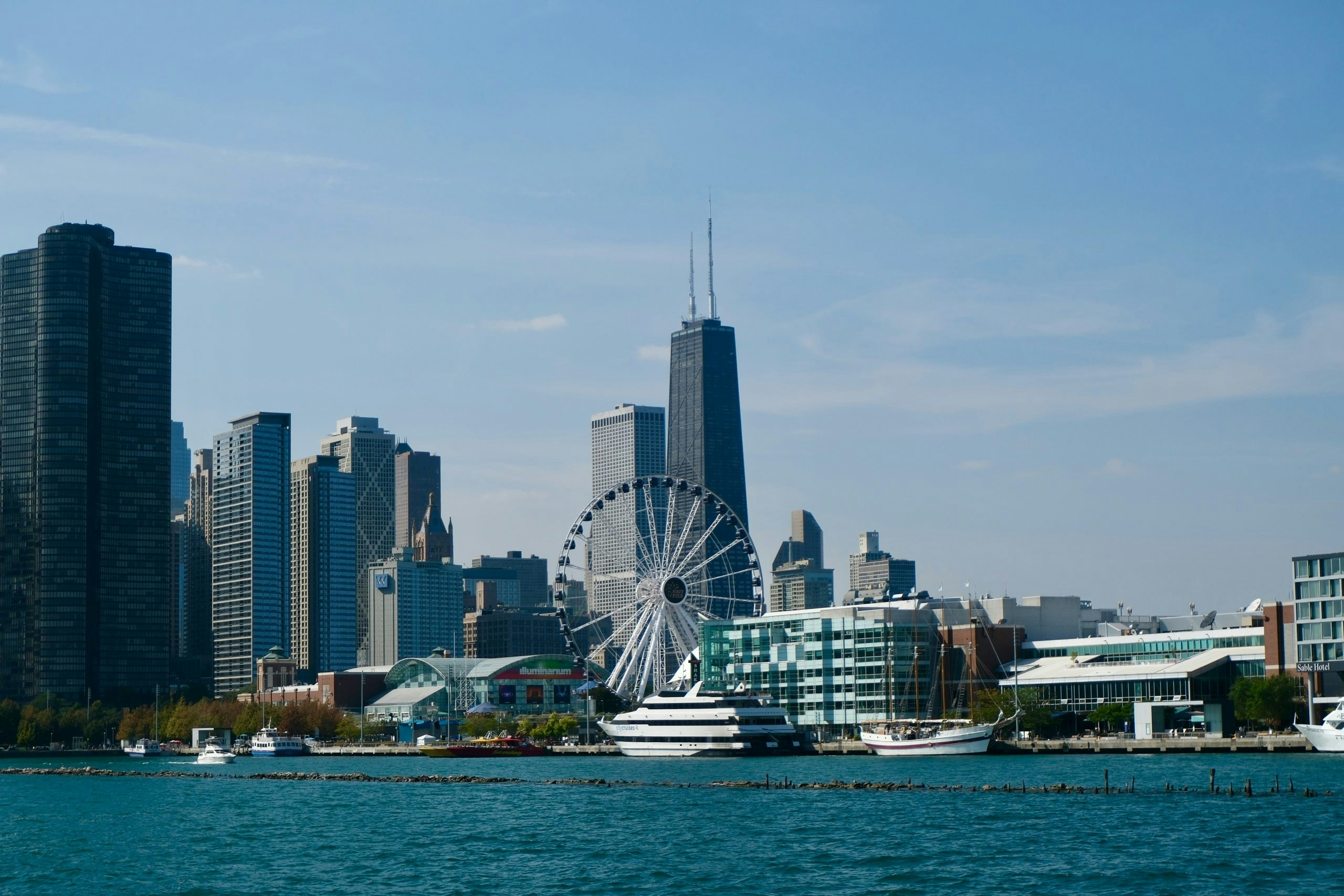 View of a city from the water