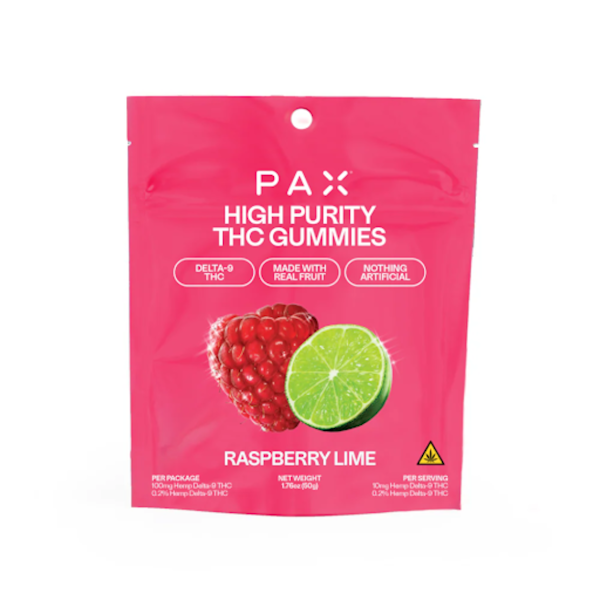 High Purity THC Gummies (Raspberry Lime)