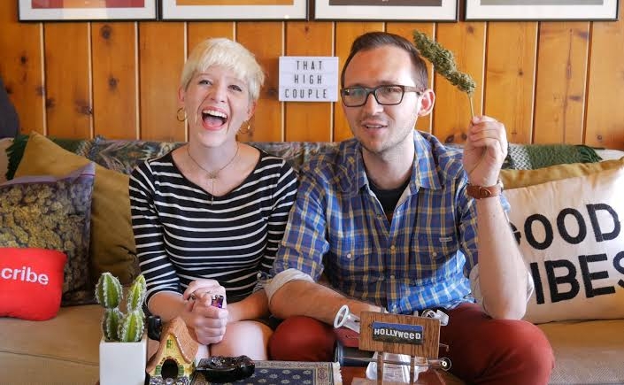 That High Couple posing for a cannabis lifestyle photo