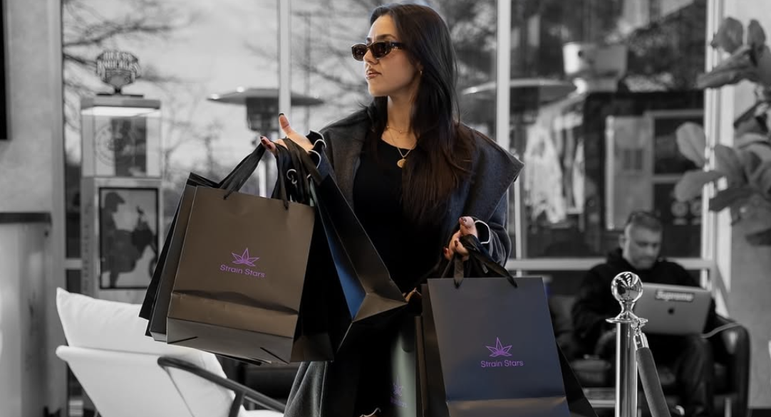 woman shopping in the strain stars dispensary