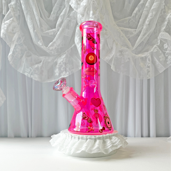 Pink Things Beaker Bong