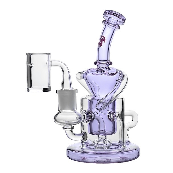 8" Purple Heart Recycler Dab Rig