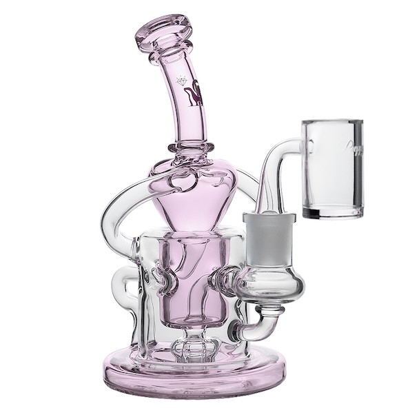 Pink Mini Heart Dab Rig – 6.5"