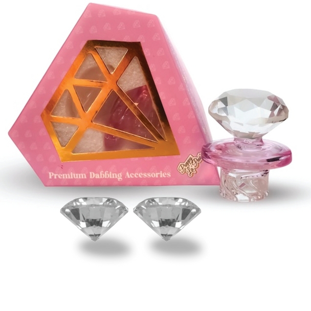 Preppy Diamond Spinner Carb Cap with 2 Terp Pearls