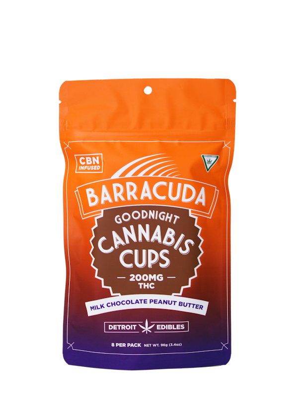Detroit Edible Company Barracuda Goodnight Milk Chocolate Peanut Butter Cups 200mg THC : 50mg CBN