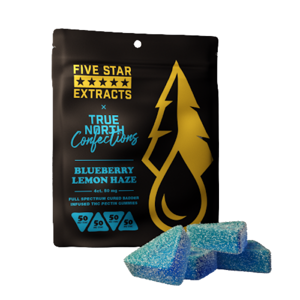Five Star Extracts Blueberry Lemon Haze Full Spectrum Vegan Gummies 200mg