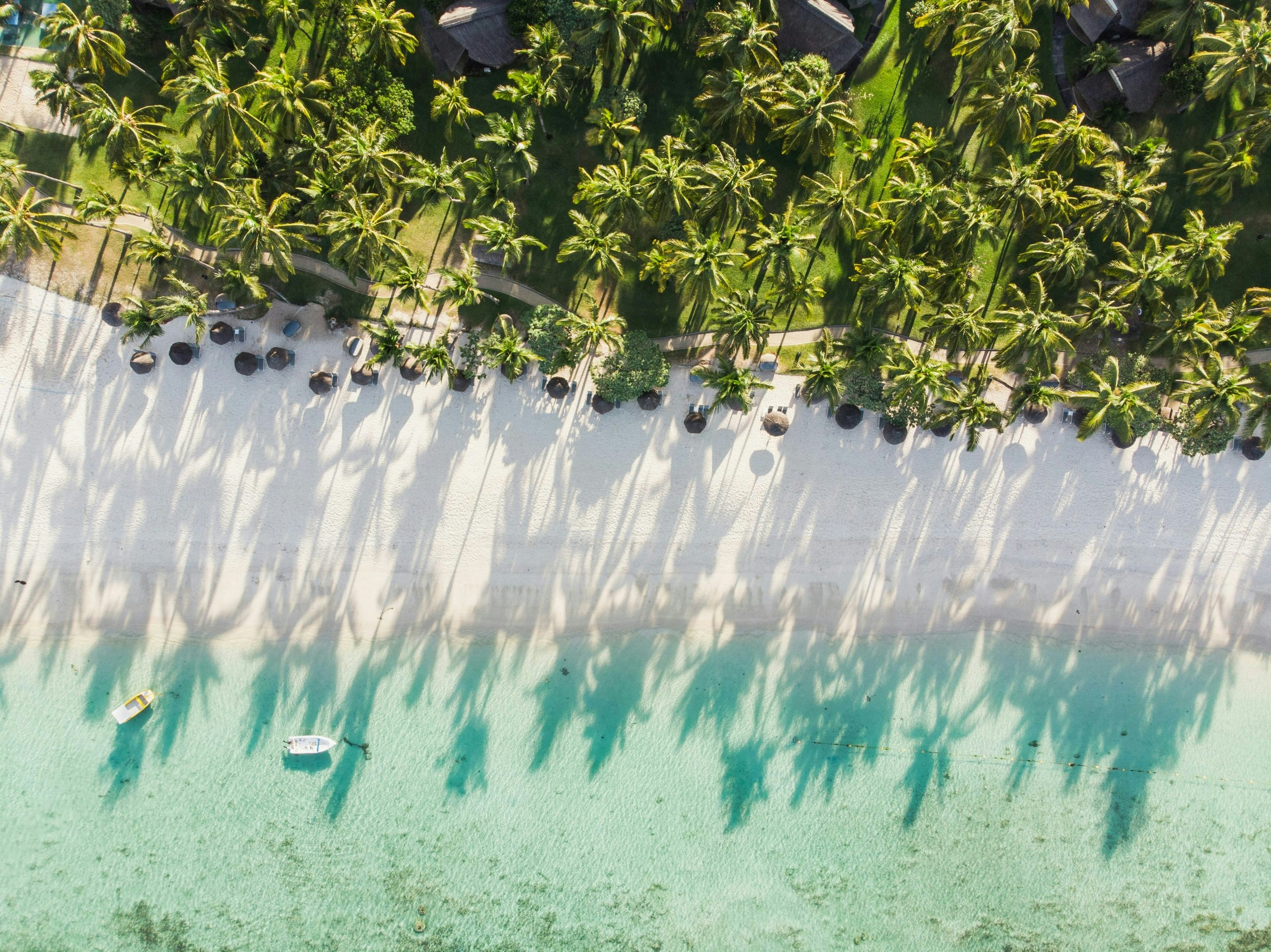 Panoramic view of Mauritius showcasing dramatic coastline and turquoise lagoons