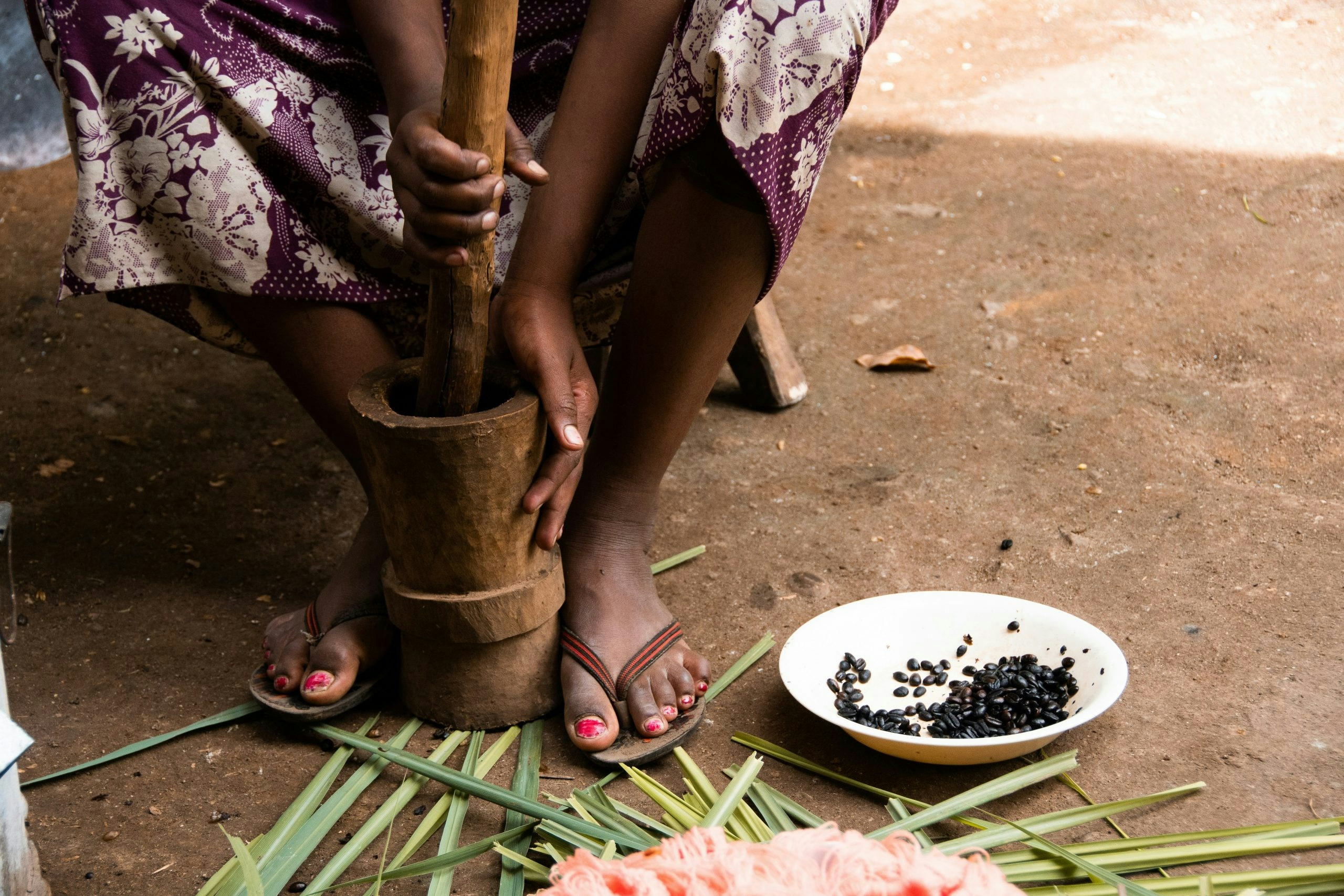 Traditional street market in Addis Ababa featuring local businesses.