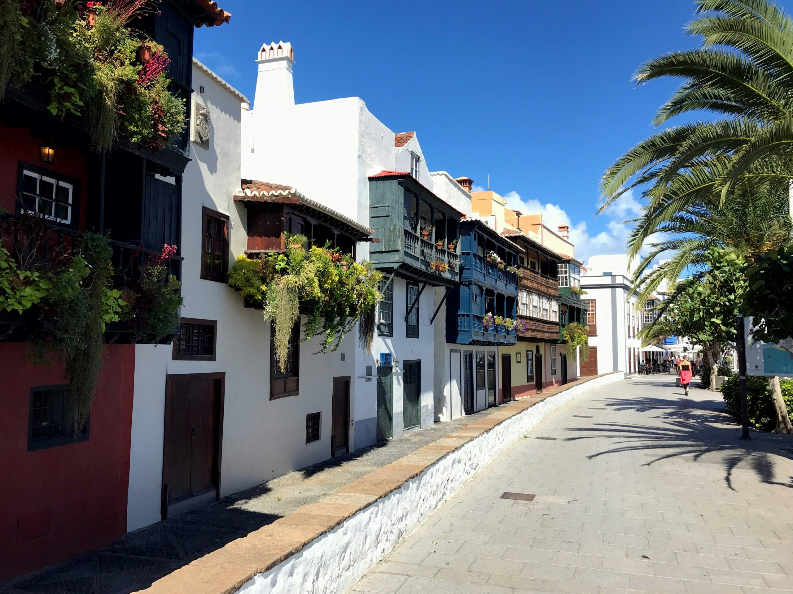 Traditional seaside town with Mediterranean architecture in Tenerife