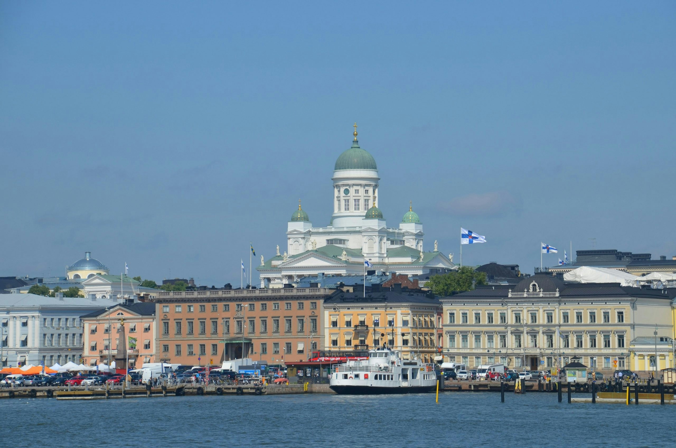 Landmark view of Helsinki Cathedral in the heart of Finland's capital