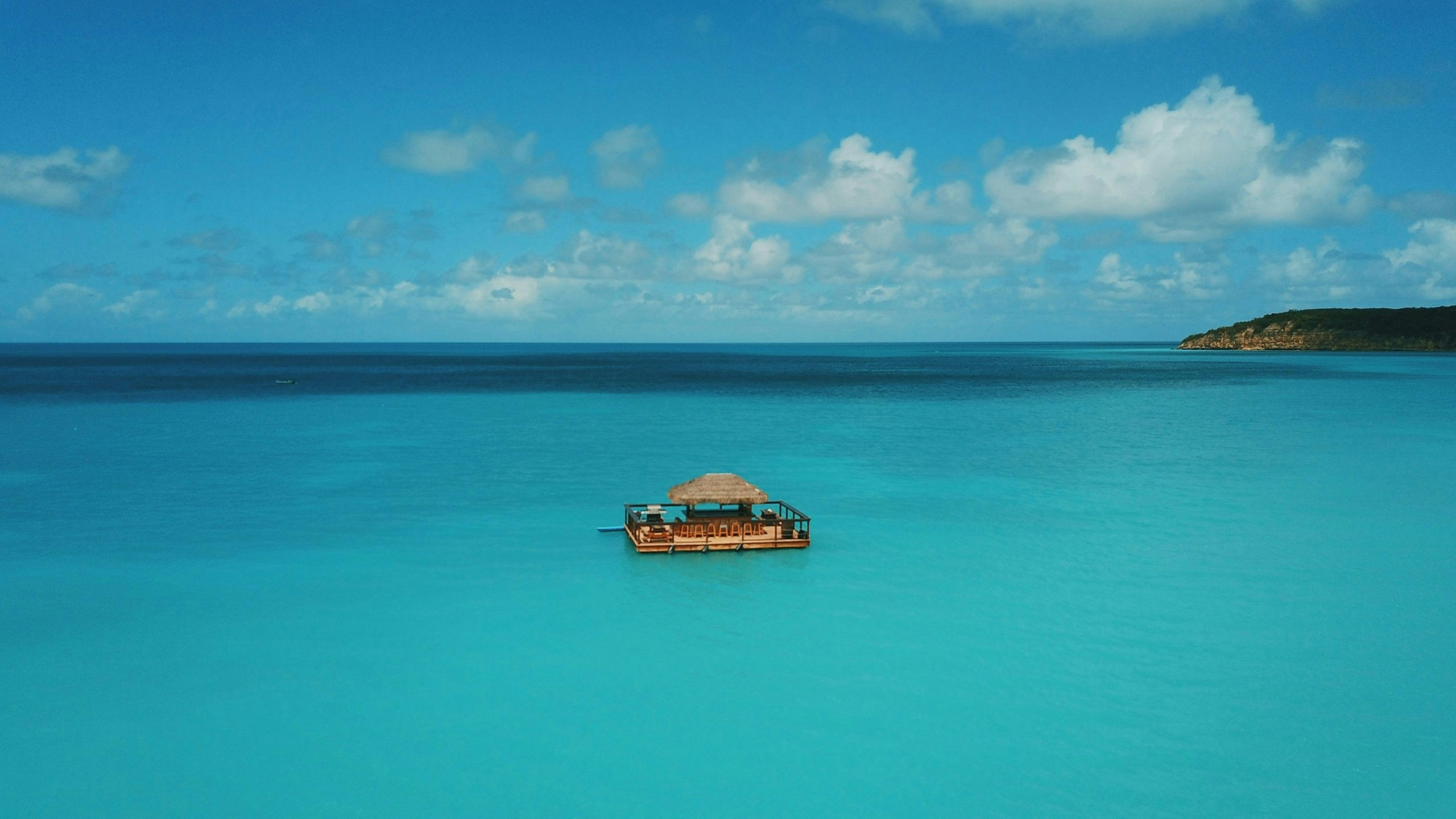 Relaxing beach landscape in Antigua and Barbuda with calm turquoise waters