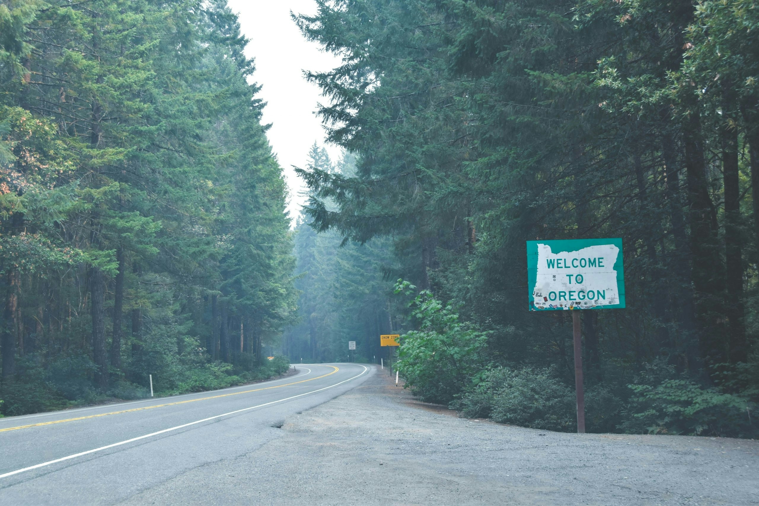 Natural landscape near downtown Portland with forested surroundings