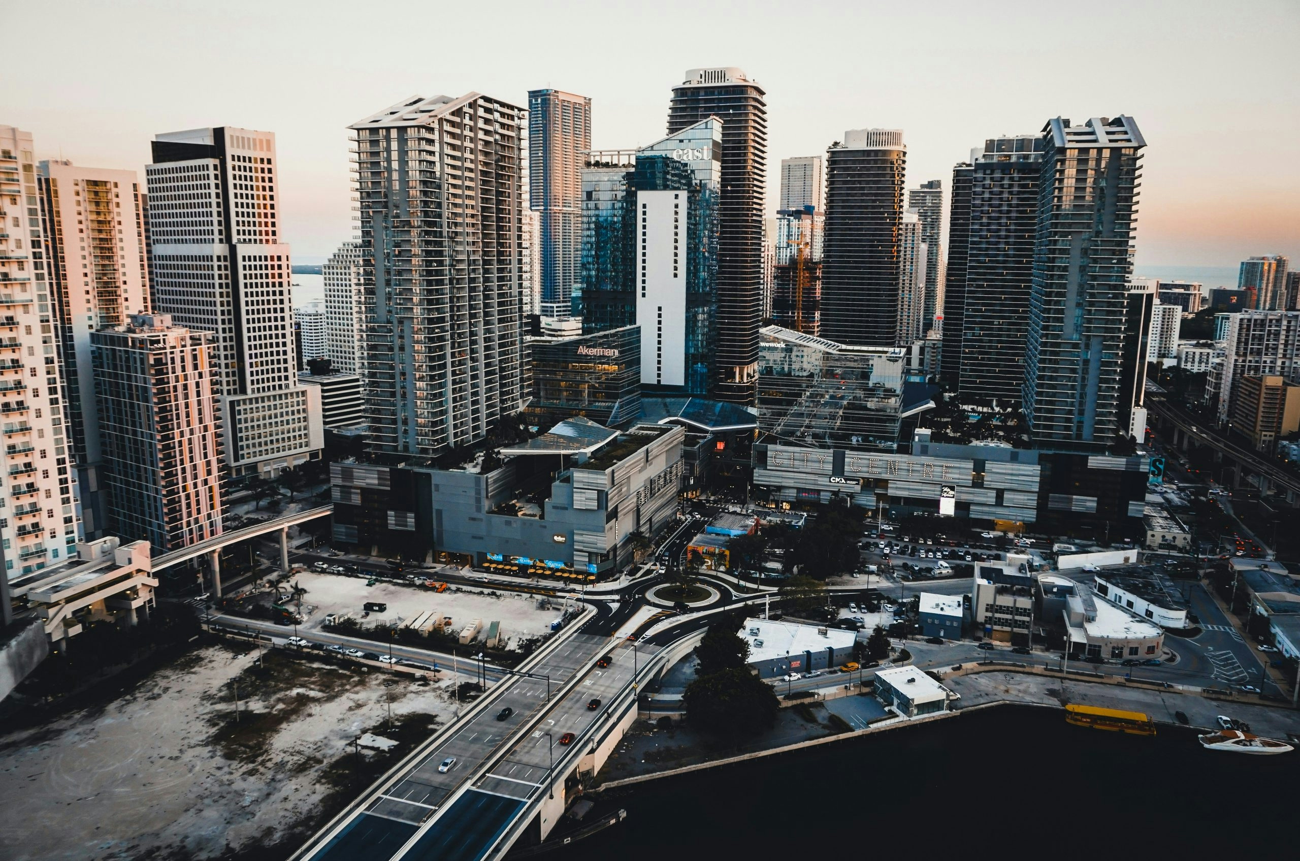 Luxury high-rise buildings in the Brickell neighborhood of Miami