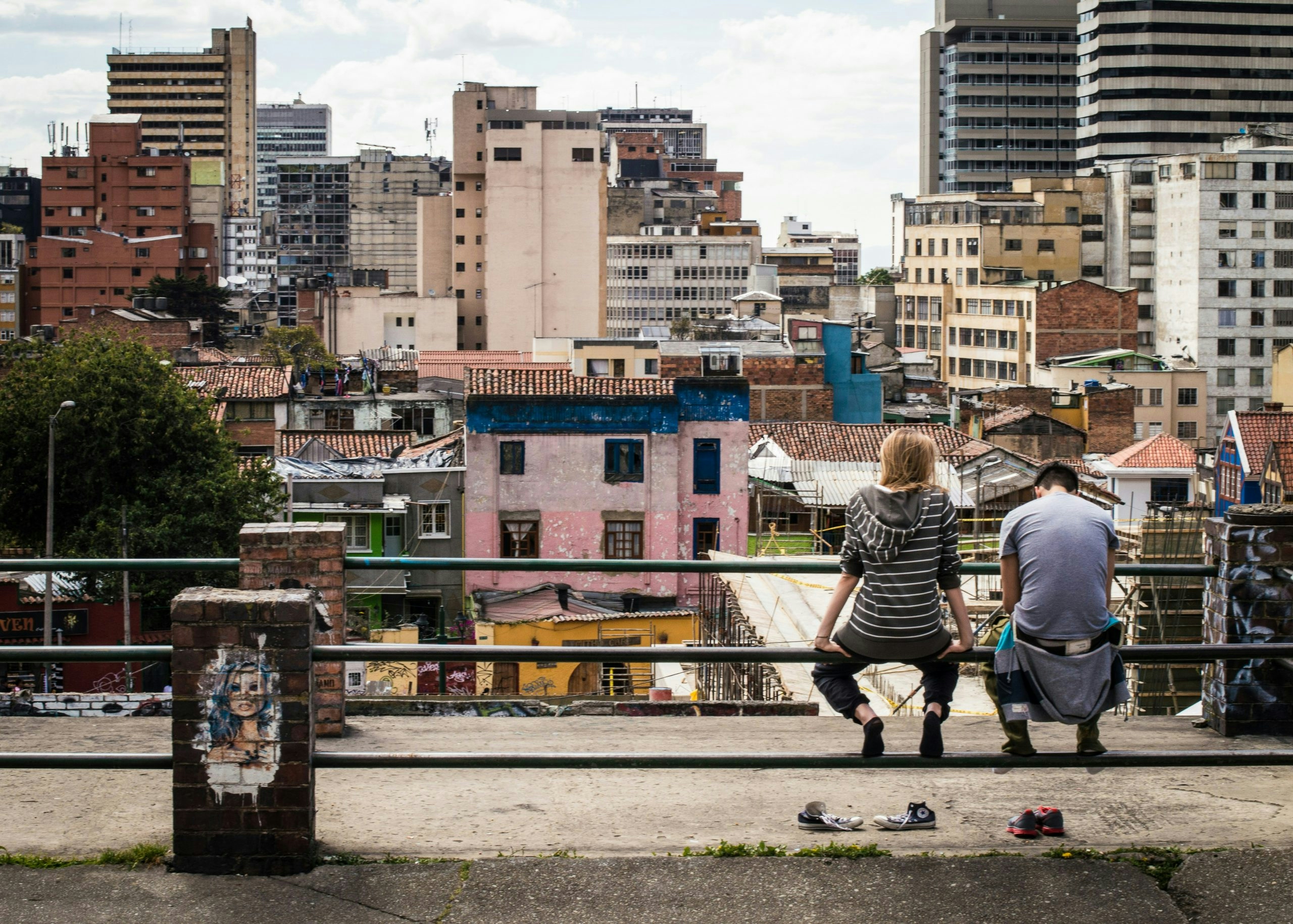 Urban street scene in Bogotá