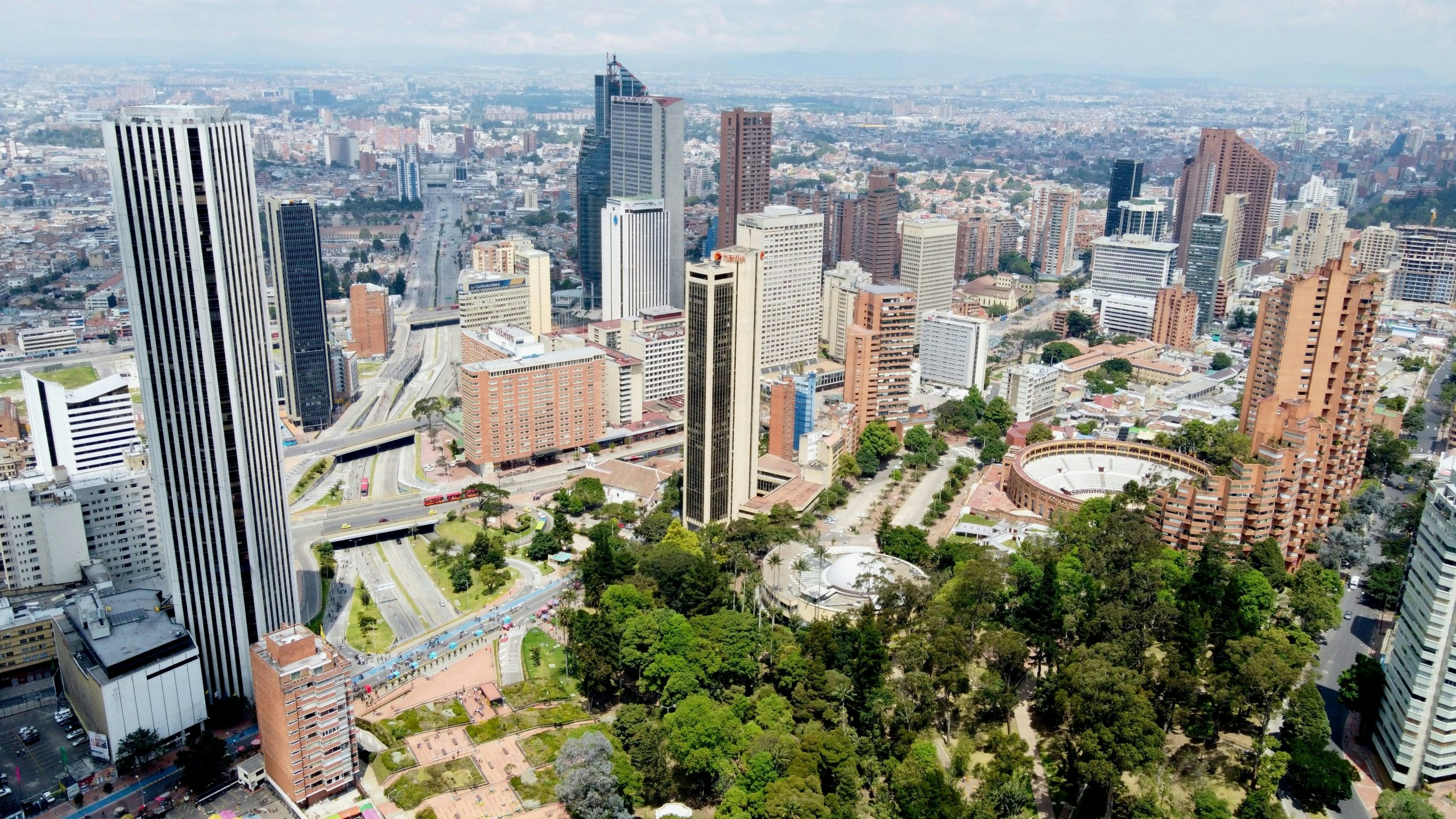 Bogotá skyline showcasing Colombia's capital city on a clear day