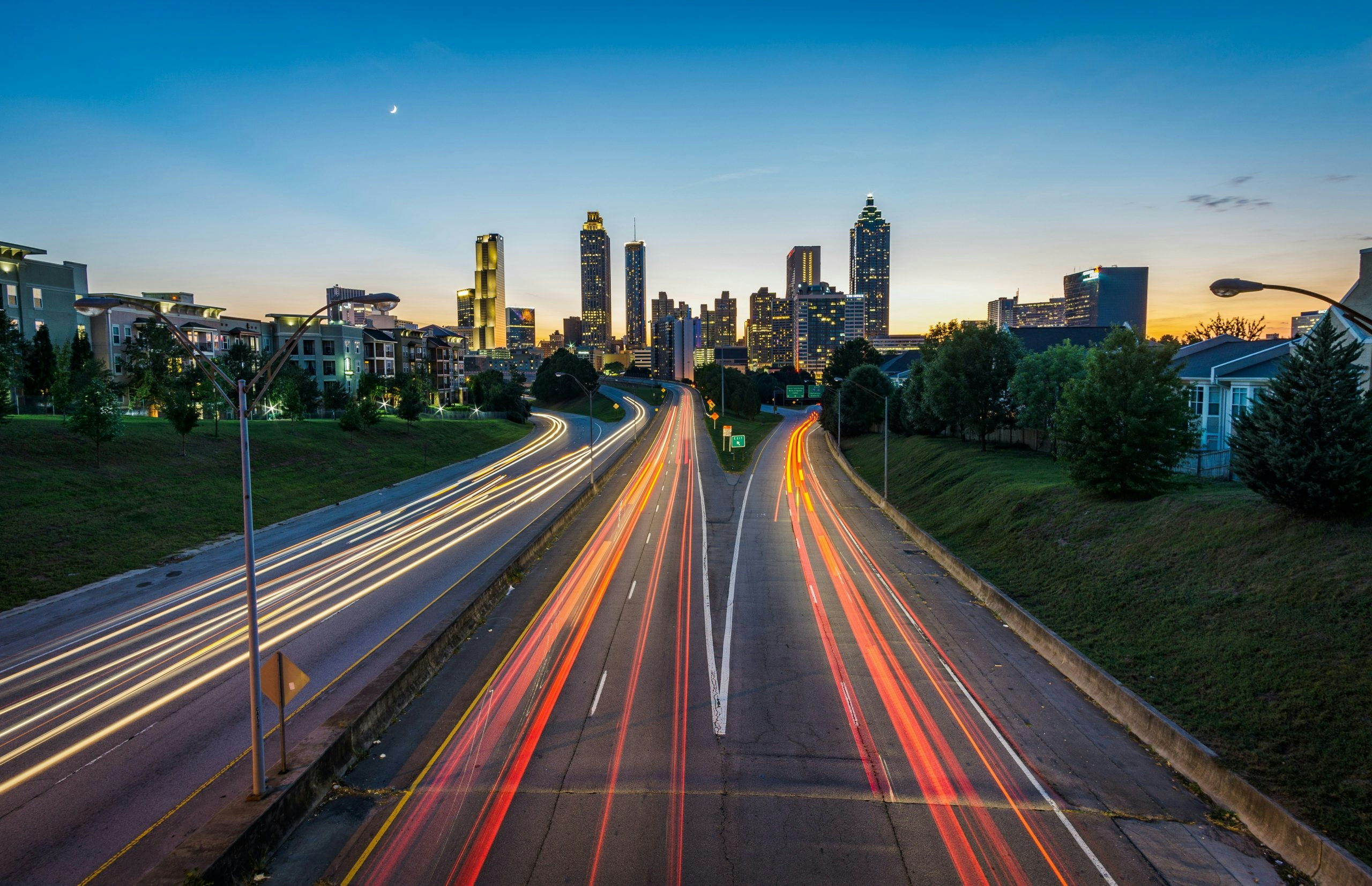 Aerial view of Atlanta, Georgia, showcasing the city's iconic skyline
