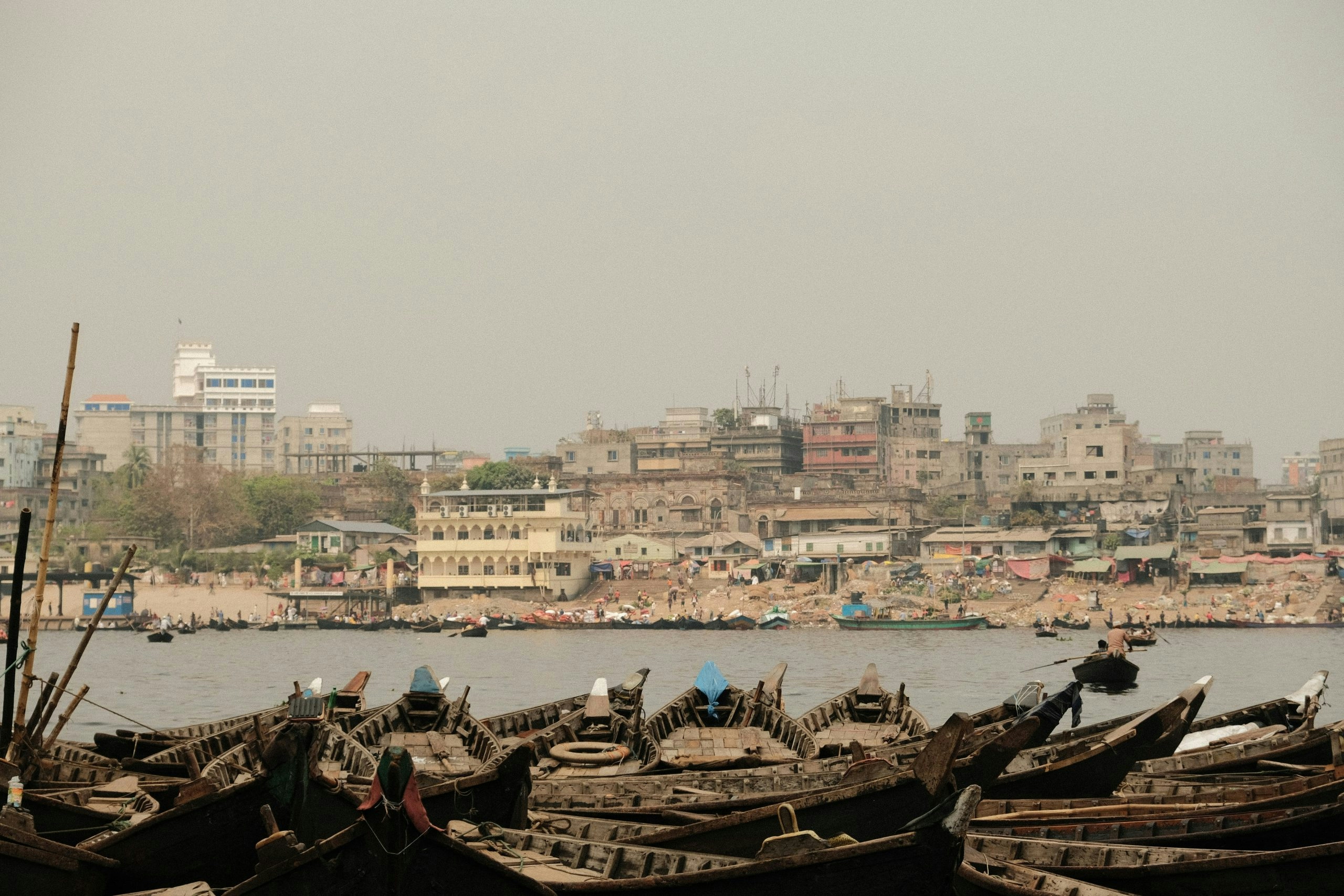 Aerial view of Dhaka, Bangladesh, showcasing the city's dense skyline